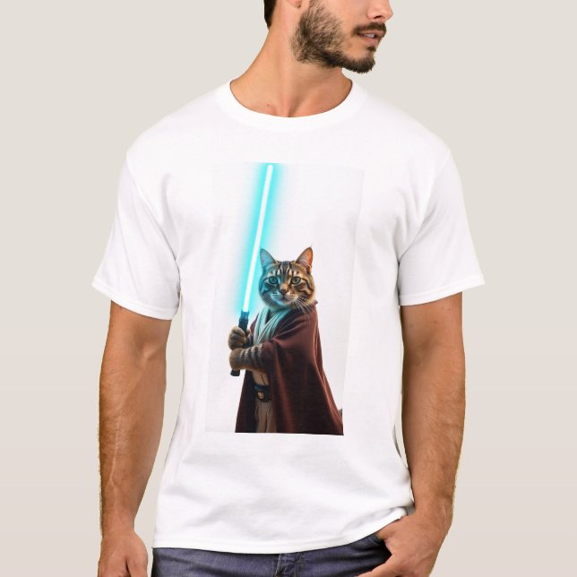 Jedi Paws: Battle of the Cosmic Kittens T-Shirt (Front)