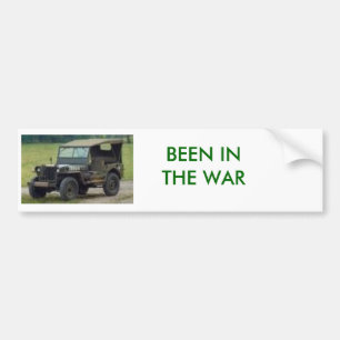 JEEP, BEEN IN THE WAR BUMPER STICKER