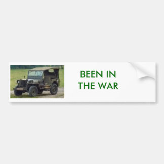 JEEP, BEEN IN THE WAR BUMPER STICKER