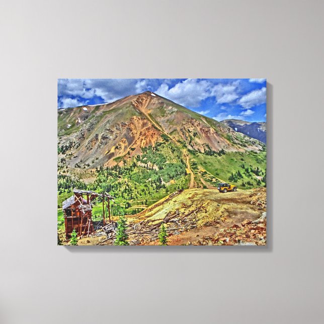 Jeep Colorado mountain mine canvas Print (Front)