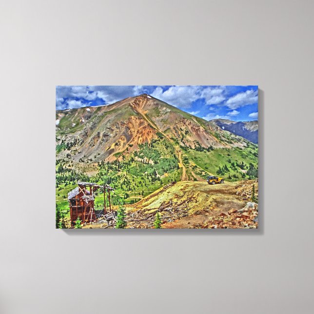 Jeep Colorado mountain mine canvas Print (Front)