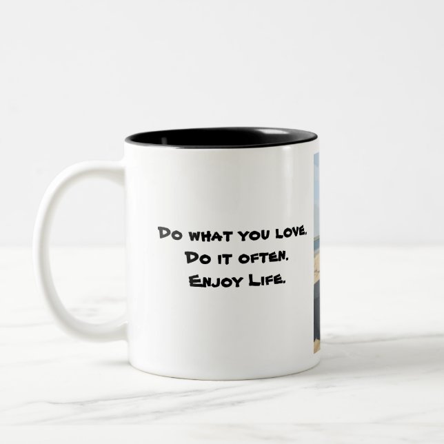Jeep.Enjoy.Life Two-Tone Coffee Mug (Left)