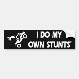 Jeep My Own Stunts Bumper Sticker