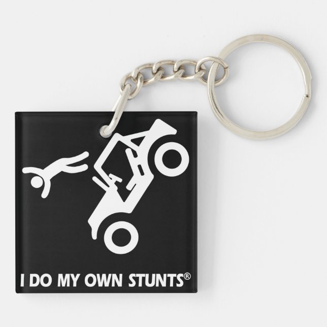 Jeep My Own Stunts Key Ring (Back)