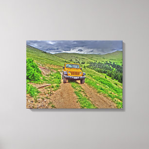 Jeep outdoor scenic mountain canvas
