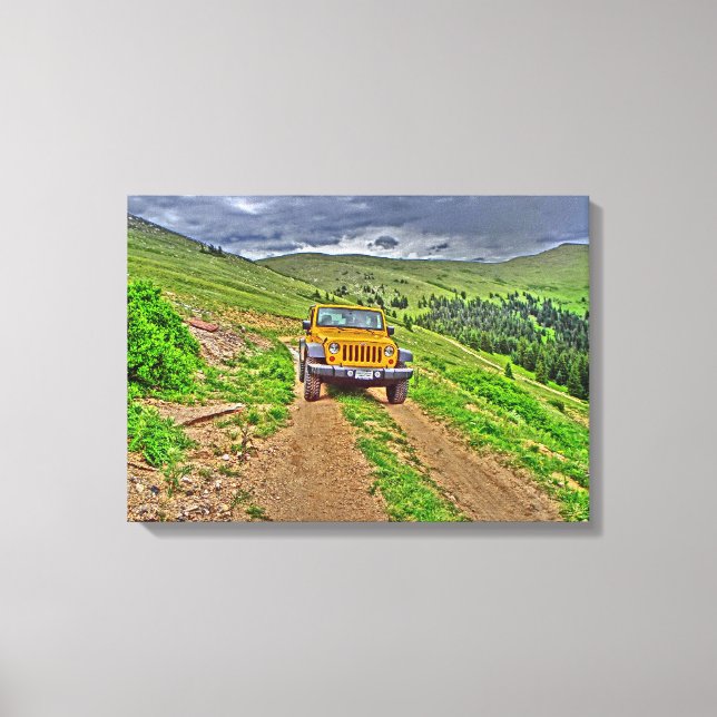Jeep outdoor scenic mountain canvas (Front)