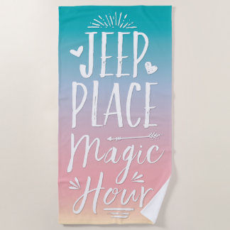 Jeep Place Magic Hour Beach Towel