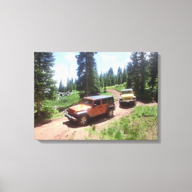 Jeep rubicon moutain adventure canvas print (Front)