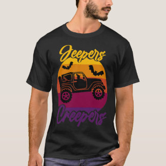 Jeepers Creepers Witch in 4X4 Flying Past Moon Hal T-Shirt