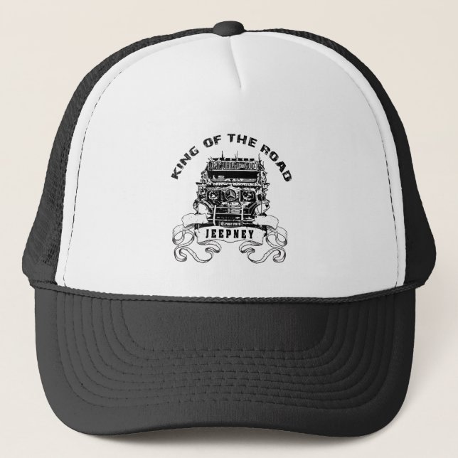 Jeepney king of the road trucker hat (Front)