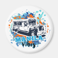 Jeepney Manila Vibes Blue Orange
