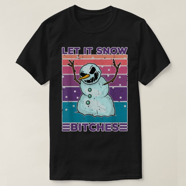 Jeezy angry evil grumpy snowman christmas winter  T-Shirt (Design Front)