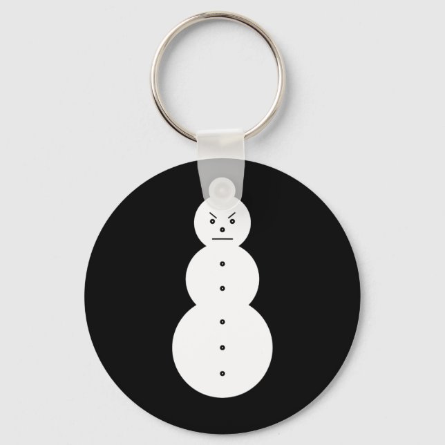 Jeezy Snowman - Hiphop Angry Snowman Jeezy Christm Key Ring (Front)