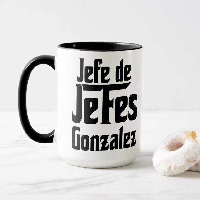 Jefe de Jefes Godfather Coffee Mug (With Donut)