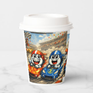 Jeff and Jack Paper cups with lids