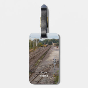 Jeff City Railroad Tracks Luggage Tag