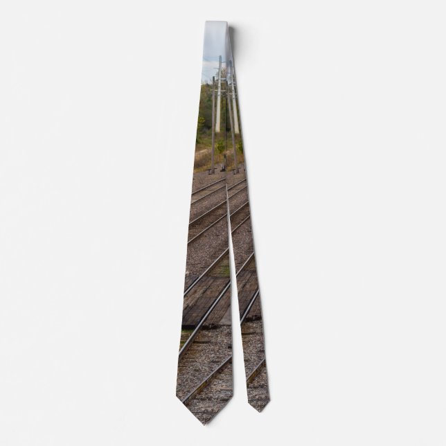 Jeff City Railroad Tracks Neck Tie (Front)