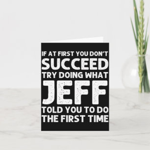 Jeff Gift Name D Birthday Funny Christm Card