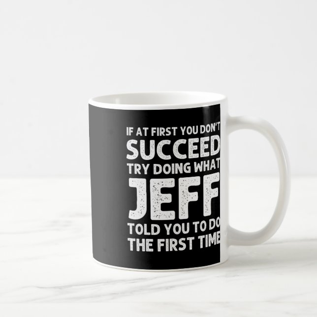 Jeff Gift Name Personalised Birthday Funny Christm Coffee Mug (Right)