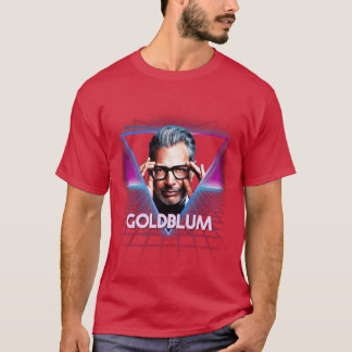 Jeff Goldblum Retro Neon Landscape For 80s Aesthet T-Shirt