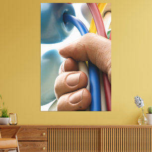 Jeff Koons Sculpture "Bouquet of Tulips" in Paris Canvas Print