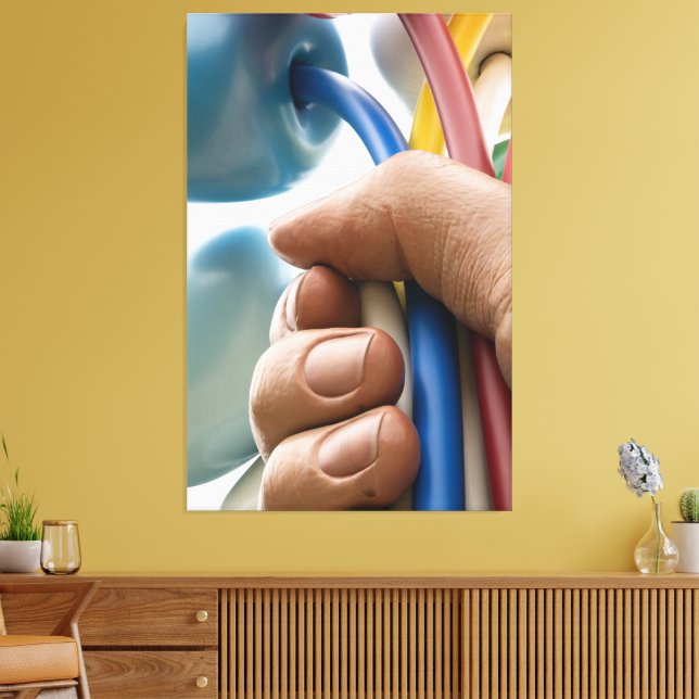 Jeff Koons Sculpture "Bouquet of Tulips" in Paris Canvas Print (Insitu(LivingRoom))