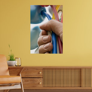 Jeff Koons Sculpture "Bouquet of Tulips" in Paris Poster