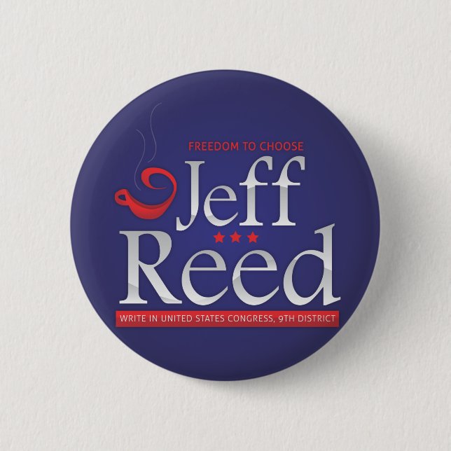 Jeff Reed for Congress 6 Cm Round Badge (Front)