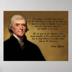 Jefferson Christian Morality Poster