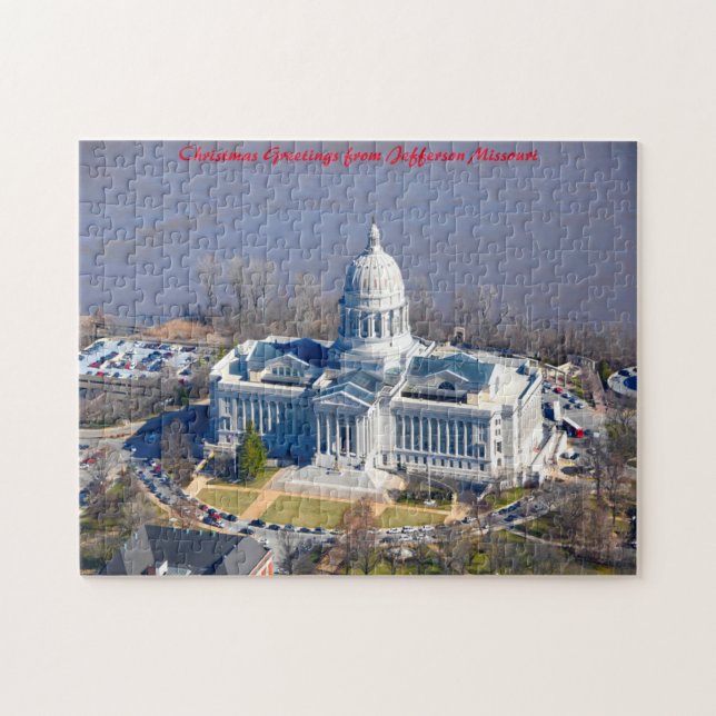 Jefferson City Missouri.Christmas Greetings Jigsaw Puzzle (Horizontal)