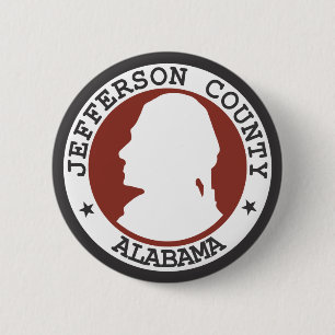 Jefferson county seal 6 cm round badge