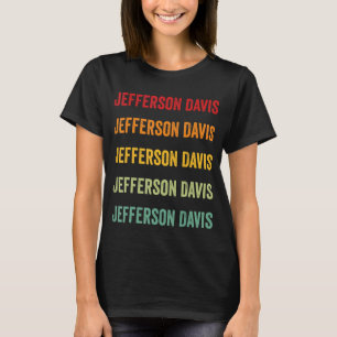 Jefferson Davis County Mississippi Rainbow Text De T-Shirt