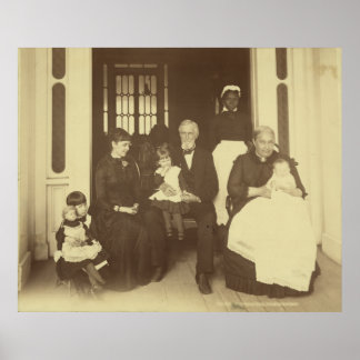 Jefferson Davis & Three Generations by E. Wilson Poster