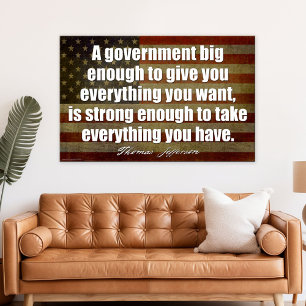 Jefferson - government big enough Instant Download Poster