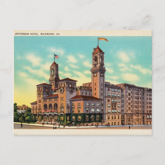 Jefferson Hotel, Richmond, Virginia Postcard (Front)