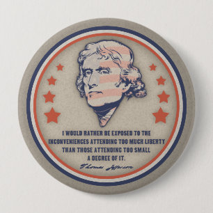 Jefferson Liberty II 10 Cm Round Badge