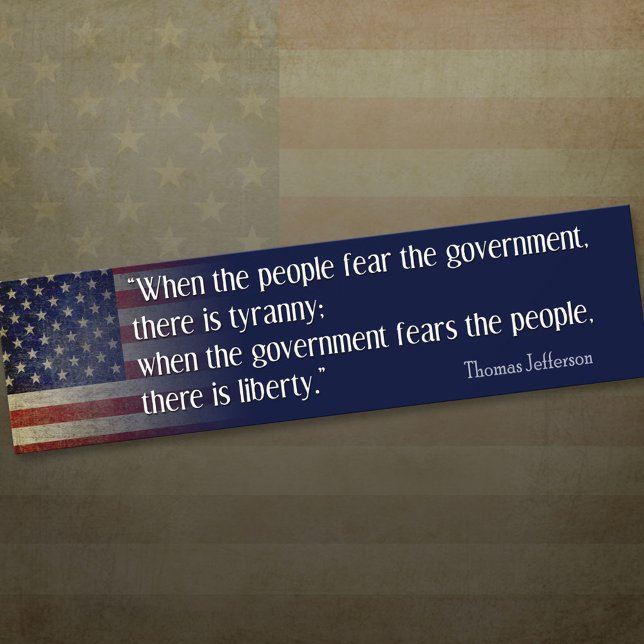 Jefferson: Liberty vs. Tyranny Bumper Sticker (Creator Uploaded)