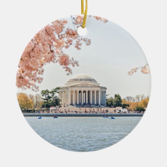 Jefferson Memorial Ceramic Tree Decoration (Front)