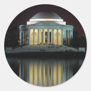 Jefferson Memorial Classic Round Sticker