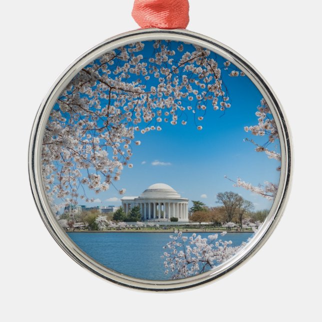 Jefferson Memorial in Spring Metal Tree Decoration (Front)