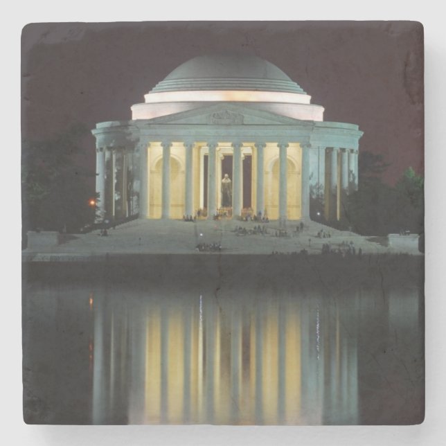 Jefferson Memorial Stone Coaster (Front)