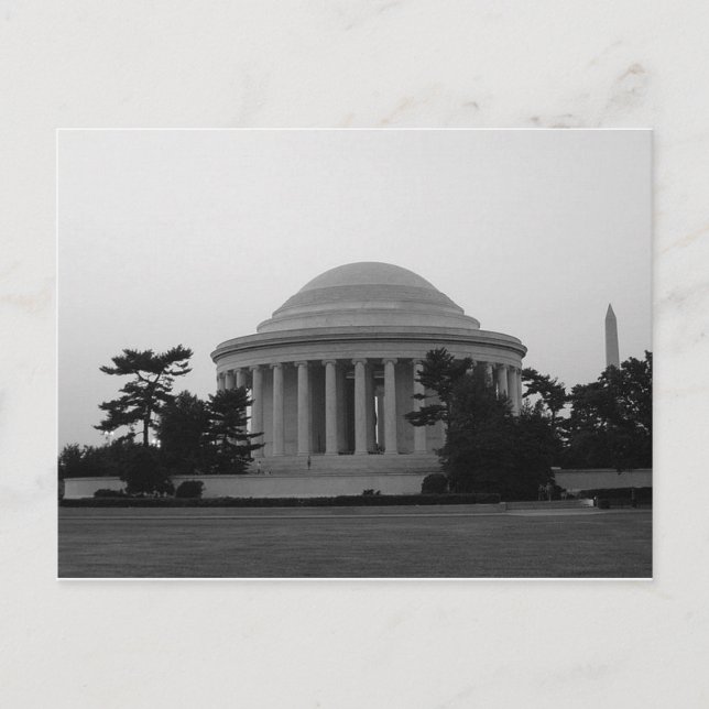 Jefferson Memorial Washington Monument Postcard (Front)