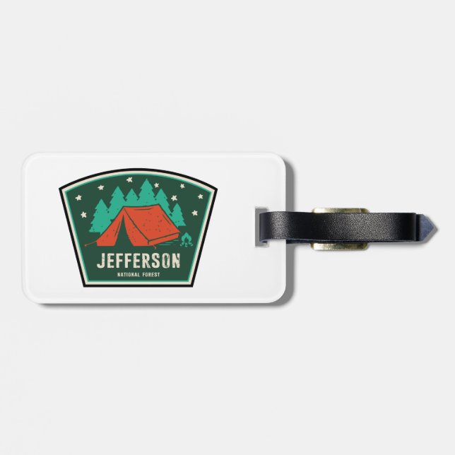 Jefferson National Forest Camping Luggage Tag (Back Horizontal)