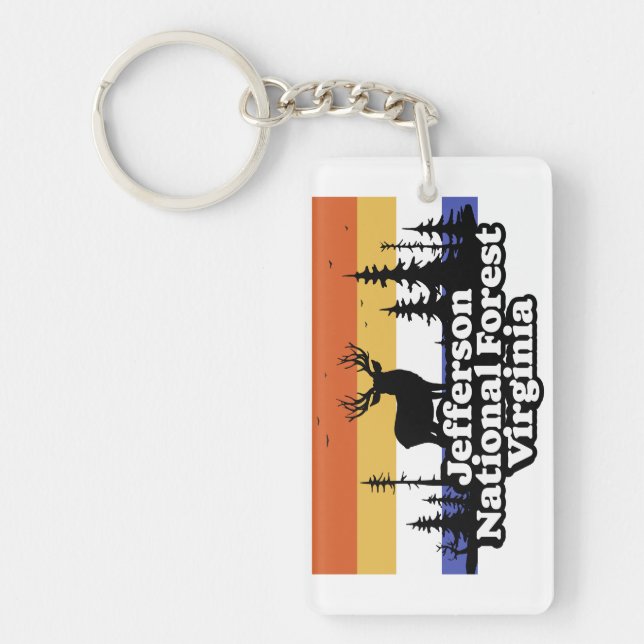 Jefferson National Forest Virginia Key Ring (Front)