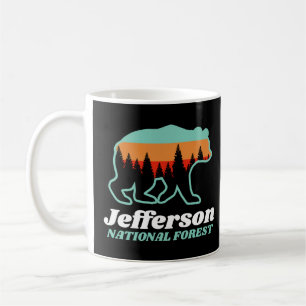 Jefferson National Forest Virginia VA Bear Retro  Coffee Mug