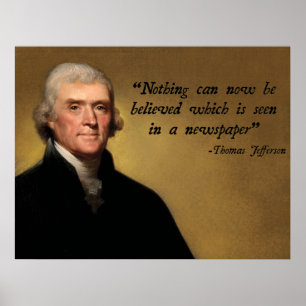 Jefferson Newspaper Quote Poster