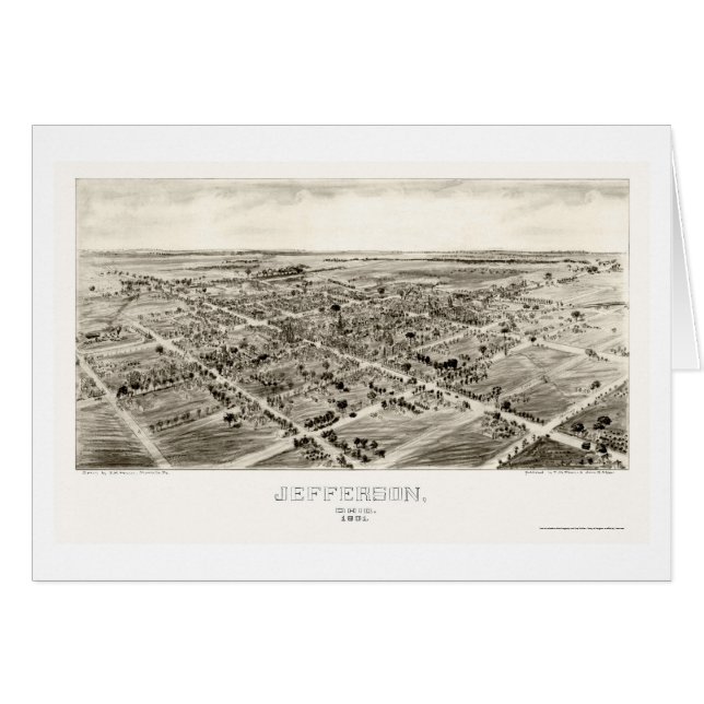 Jefferson, OH Panoramic Map - 1901 (Front Horizontal)