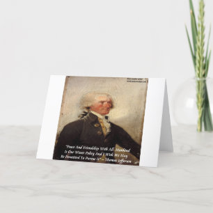 Jefferson "Peace/Friendship" Quote Card