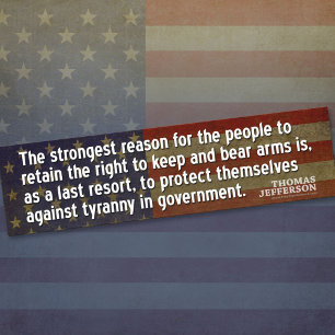 Jefferson Quote: The strongest reason for the... Bumper Sticker
