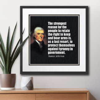 Jefferson: Right to bear arms Poster